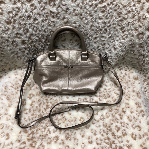 Tignanello metallic gold leather handbag - Picture 2 of 4